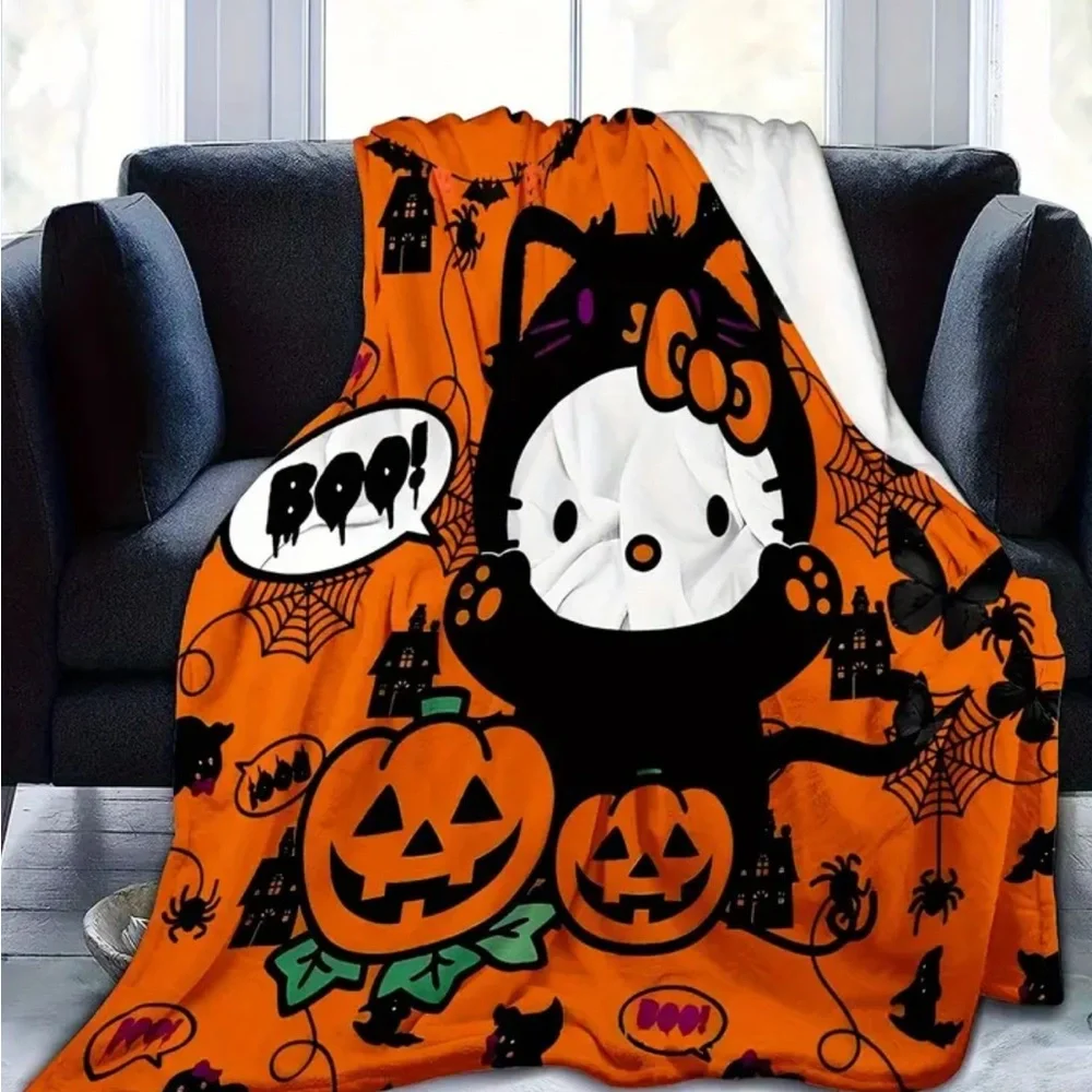 Hello Kitty Halloween Blanket, Halloween Hello Kitty Blanket, Hello Kitty Throw